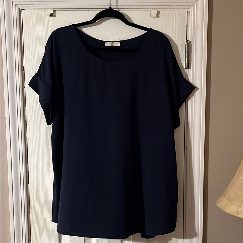 Entro Navy Blue Relaxed Blouse